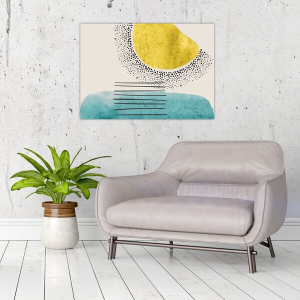 Obraz - Abstraktní malba pláže N⁰2 (70x50 cm)