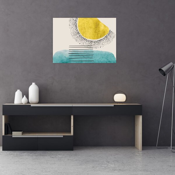 Obraz - Abstraktní malba pláže N⁰2 (70x50 cm)