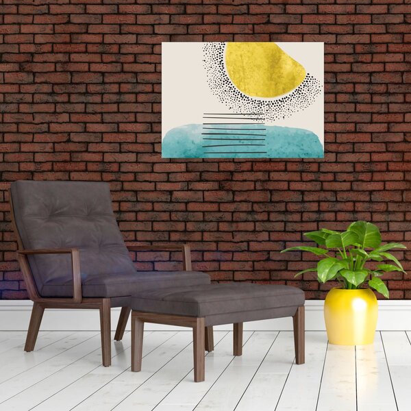 Obraz - Abstraktní malba pláže N⁰2 (70x50 cm)