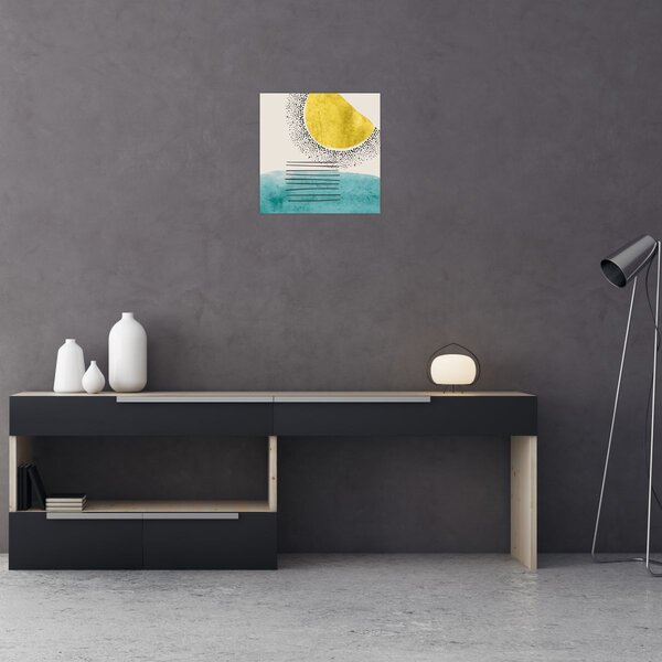 Obraz - Abstraktní malba pláže N⁰2 (30x30 cm)