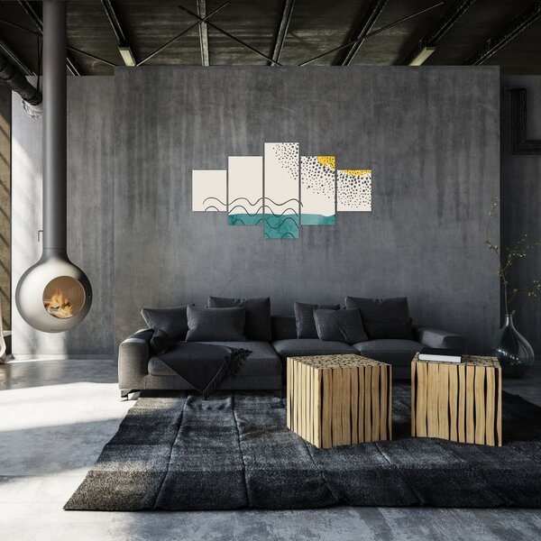 Obraz - Abstraktní malba pláže N⁰1 (125x70 cm)