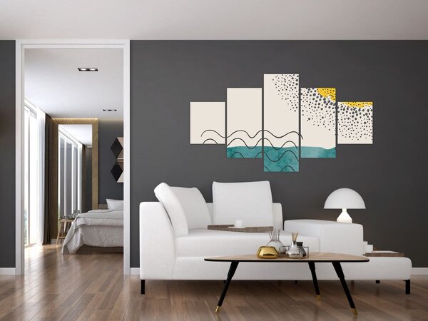 Obraz - Abstraktní malba pláže N⁰1 (125x70 cm)
