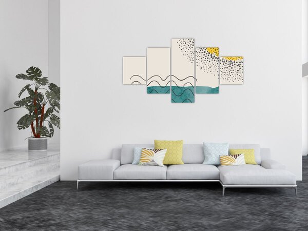 Obraz - Abstraktní malba pláže N⁰1 (125x70 cm)