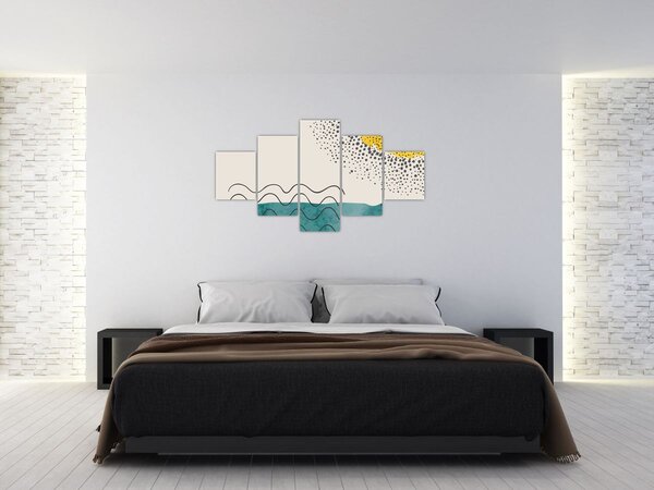 Obraz - Abstraktní malba pláže N⁰1 (125x70 cm)