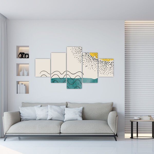 Obraz - Abstraktní malba pláže N⁰1 (125x70 cm)