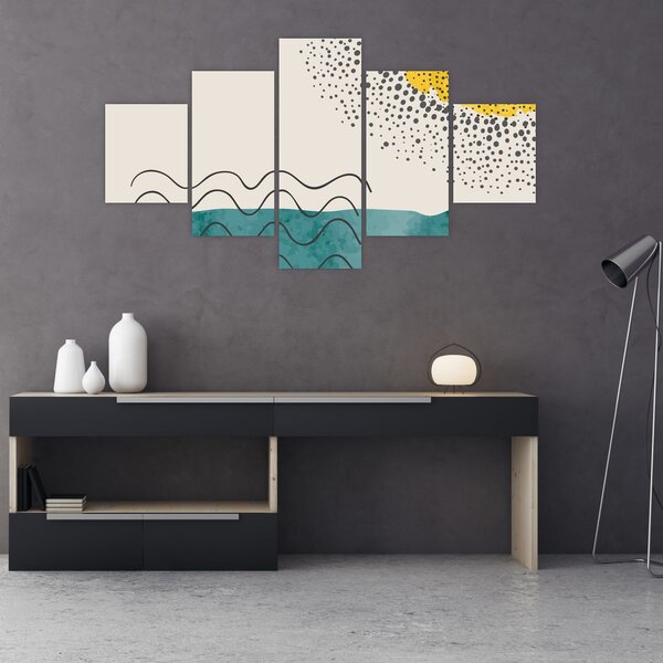 Obraz - Abstraktní malba pláže N⁰1 (125x70 cm)