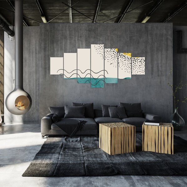 Obraz - Abstraktní malba pláže N⁰1 (210x100 cm)