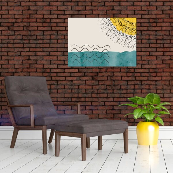 Obraz - Abstraktní malba pláže N⁰1 (70x50 cm)