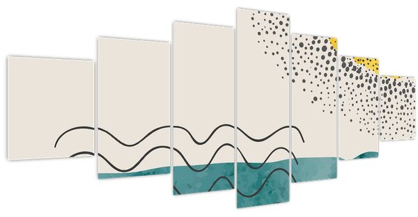 Obraz - Abstraktní malba pláže N⁰1 (210x100 cm)