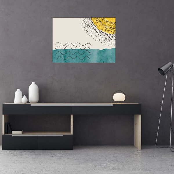 Obraz - Abstraktní malba pláže N⁰1 (70x50 cm)