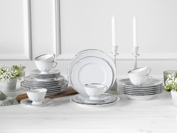 KOMBINOVANÁ SOUPRAVA, 30dílné, porcelán Creatable - Online Only nádobí, Online Only