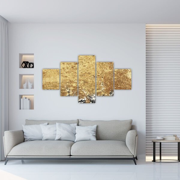 Obraz - Zlatá struktura N⁰3 (125x70 cm)