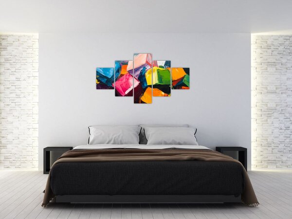 Obraz - Barevné krychle (125x70 cm)