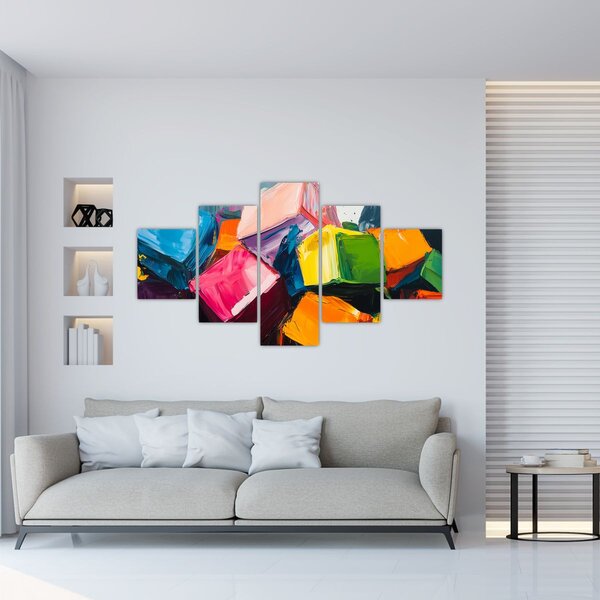 Obraz - Barevné krychle (125x70 cm)