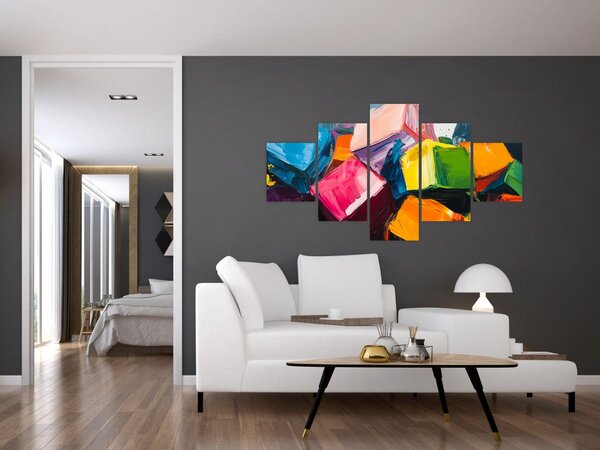Obraz - Barevné krychle (125x70 cm)