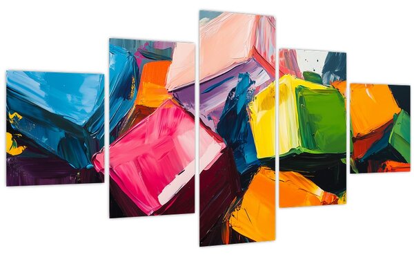 Obraz - Barevné krychle (125x70 cm)