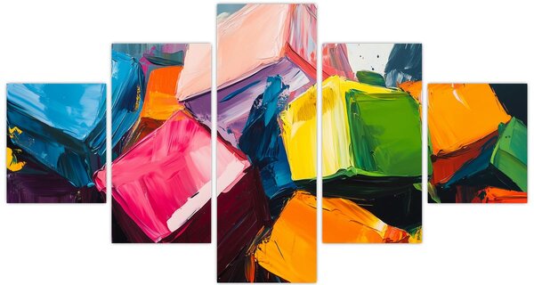 Obraz - Barevné krychle (125x70 cm)