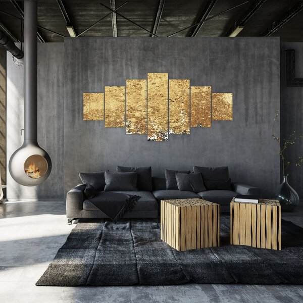 Obraz - Zlatá struktura N⁰3 (210x100 cm)