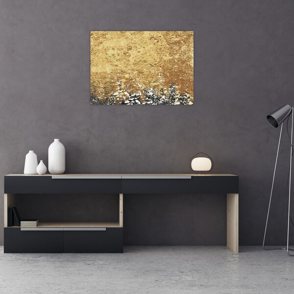 Obraz - Zlatá struktura N⁰3 (70x50 cm)