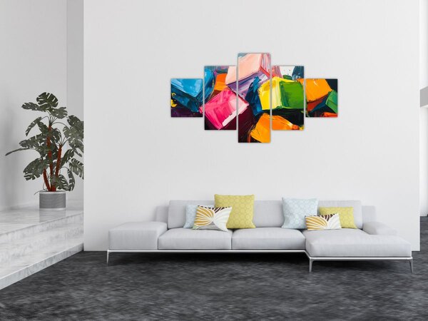 Obraz - Barevné krychle (125x70 cm)