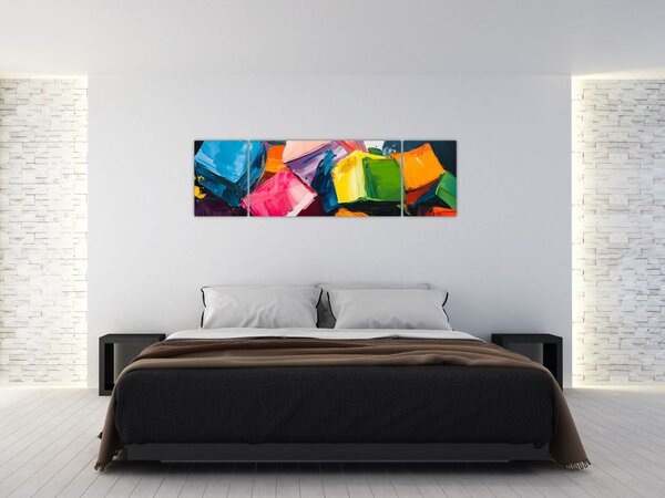 Obraz - Barevné krychle (170x50 cm)