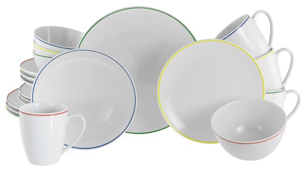 KOMBINOVANÁ SOUPRAVA, 20dílné, porcelán Creatable - Online Only nádobí, Online Only