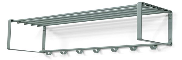 Šedozelený kovový nástěnný věšák s poličkou 100 cm Rex – Spinder Design