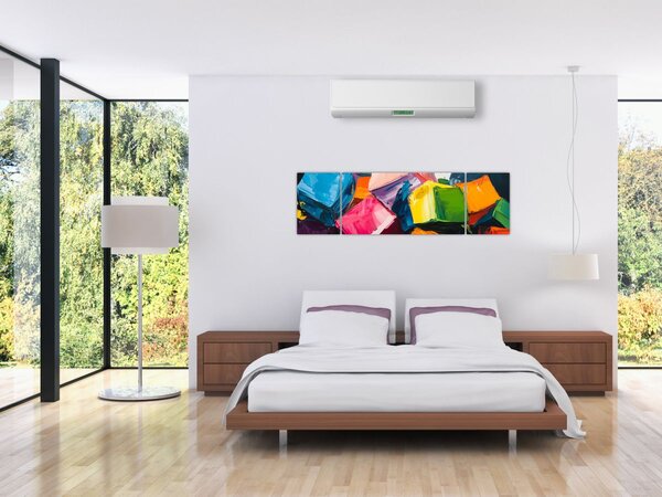 Obraz - Barevné krychle (170x50 cm)