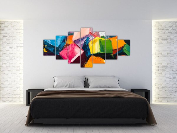 Obraz - Barevné krychle (210x100 cm)