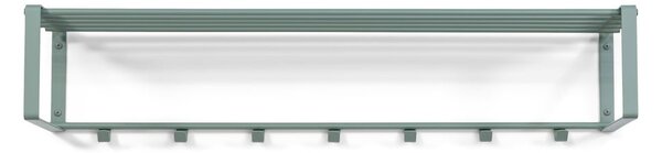 Šedozelený kovový nástěnný věšák s poličkou 100 cm Rex – Spinder Design