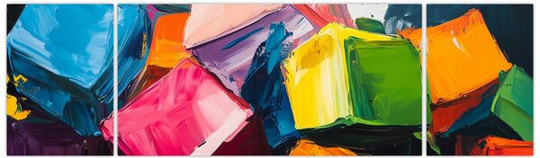 Obraz - Barevné krychle (170x50 cm)