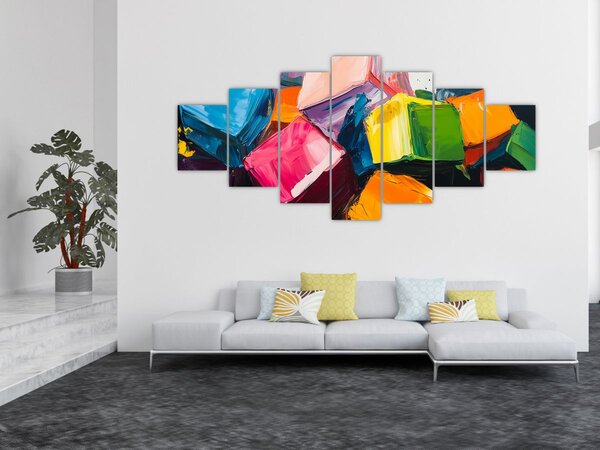 Obraz - Barevné krychle (210x100 cm)
