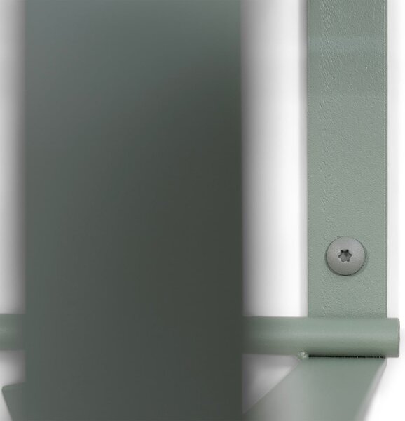 Šedozelený kovový nástěnný věšák s poličkou 100 cm Rex – Spinder Design