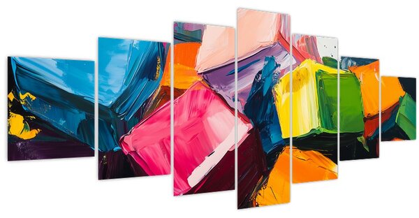 Obraz - Barevné krychle (210x100 cm)