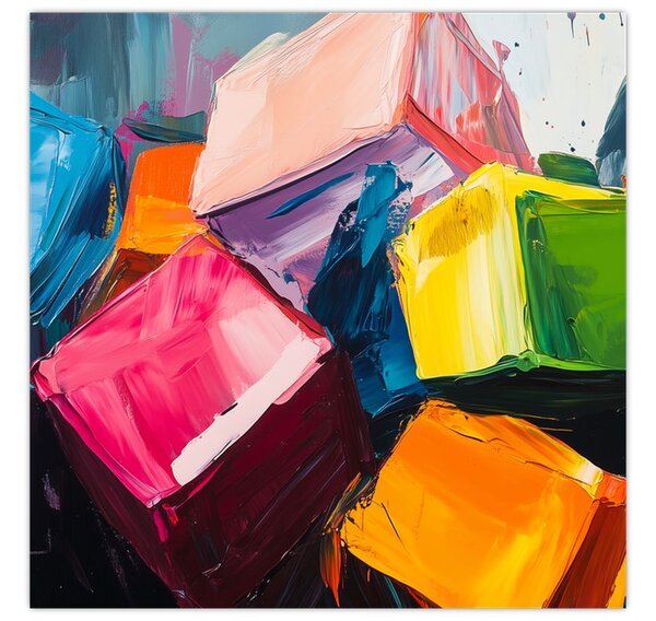 Obraz - Barevné krychle (30x30 cm)