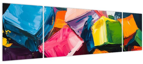 Obraz - Barevné krychle (170x50 cm)