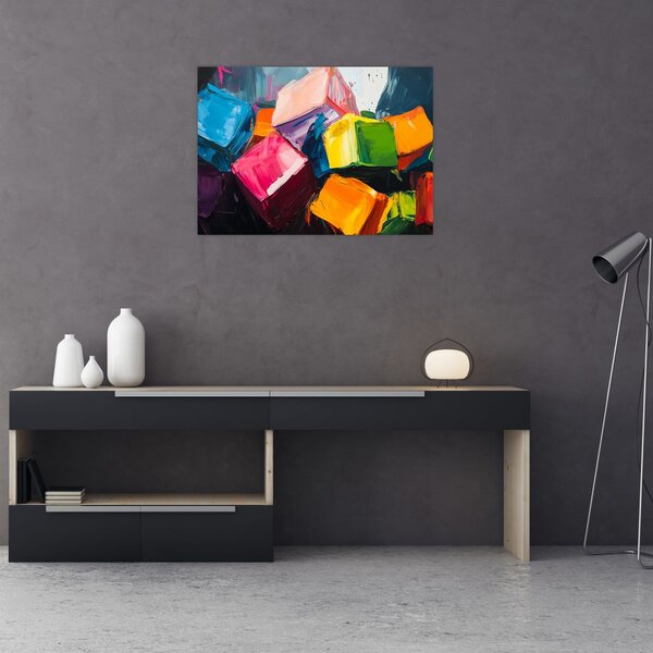 Obraz - Barevné krychle (70x50 cm)