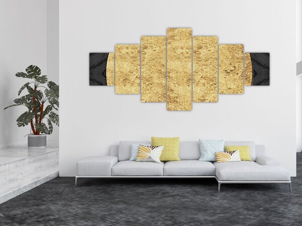 Obraz - Zlatá struktura N⁰2 (210x100 cm)
