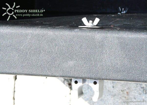 Peddy Shield 3x rám – větruodolný skládací paraván – barva světle stříbrnošedá