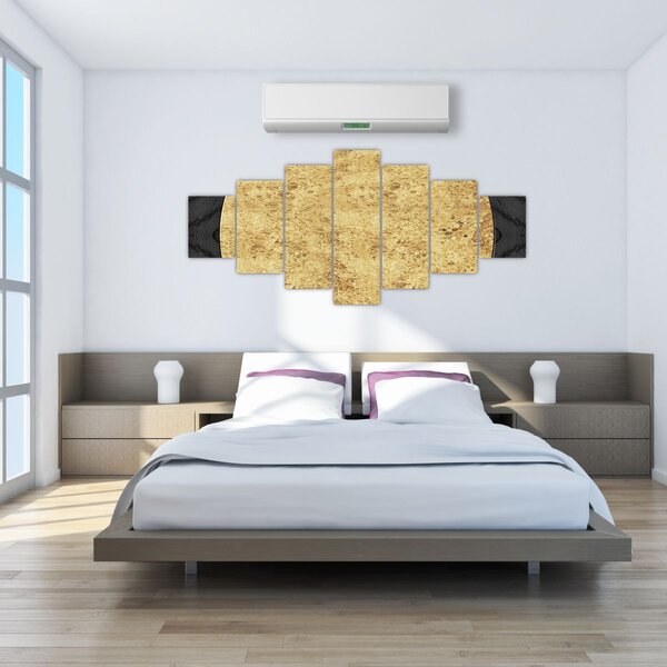 Obraz - Zlatá struktura N⁰2 (210x100 cm)