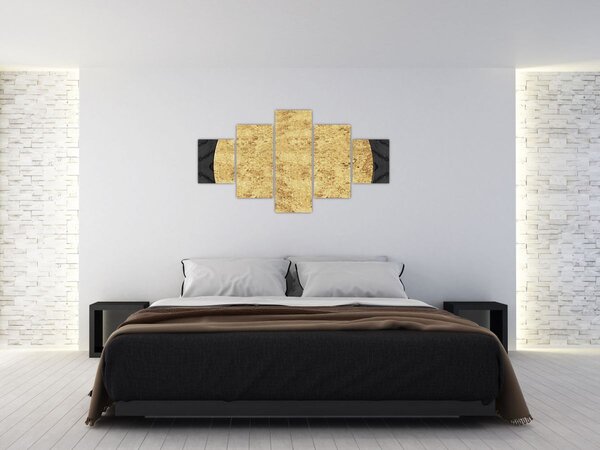 Obraz - Zlatá struktura N⁰2 (125x70 cm)