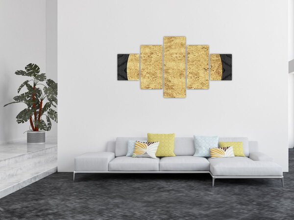 Obraz - Zlatá struktura N⁰2 (125x70 cm)