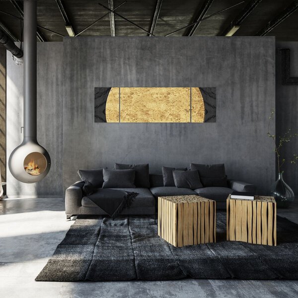 Obraz - Zlatá struktura N⁰2 (170x50 cm)