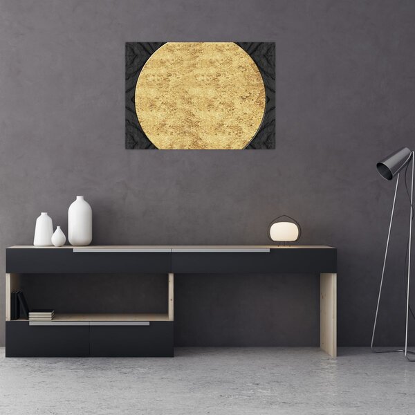 Obraz - Zlatá struktura N⁰2 (70x50 cm)