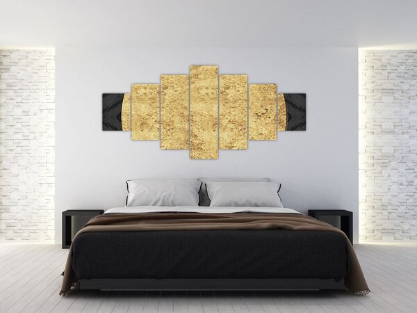 Obraz - Zlatá struktura N⁰2 (210x100 cm)