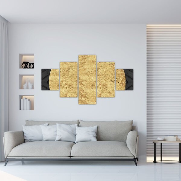 Obraz - Zlatá struktura N⁰2 (125x70 cm)