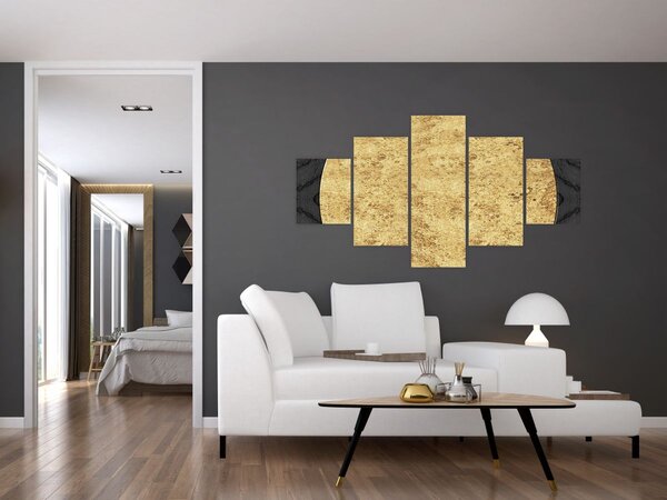 Obraz - Zlatá struktura N⁰2 (125x70 cm)