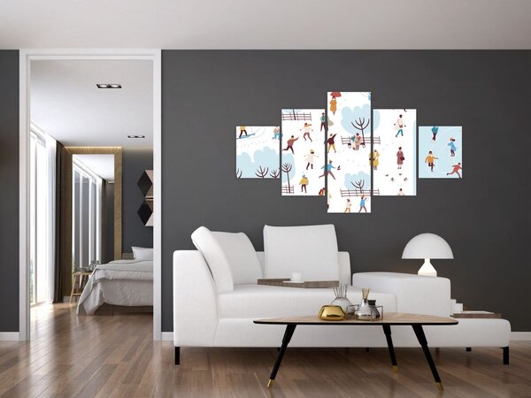Obraz - Veselá zima (125x70 cm)