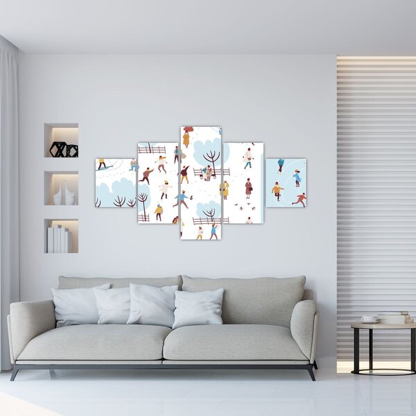 Obraz - Veselá zima (125x70 cm)