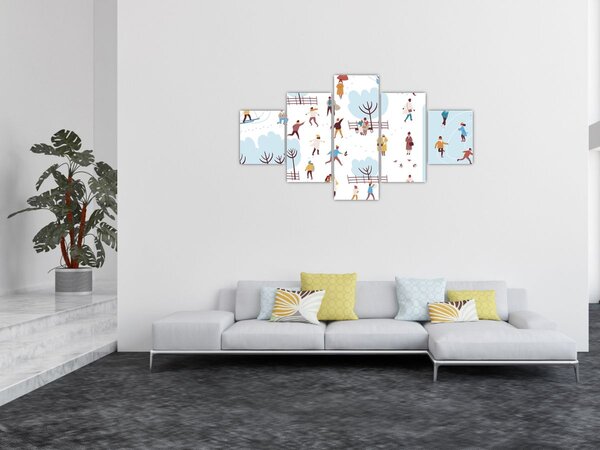 Obraz - Veselá zima (125x70 cm)